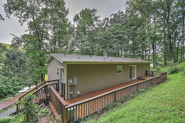 13275 Chip Ridge Rd, Abingdon, VA 24210 - rear view of property with a wooden deck