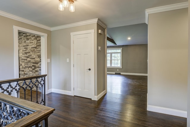 2 Longview Ln, Kingsport, TN 37660 - hall with wood finished floors and crown molding