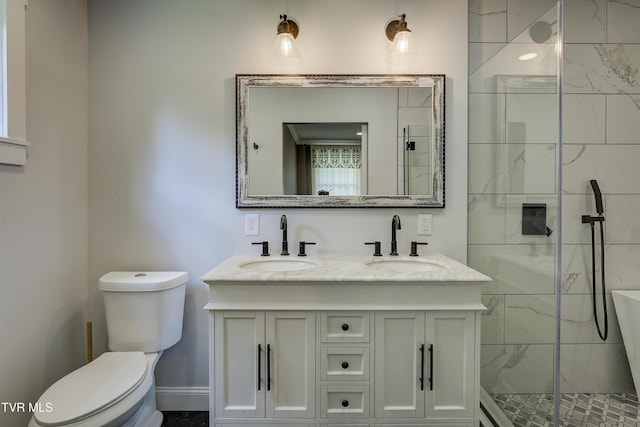 2 Longview Ln, Kingsport, TN 37660 - full bathroom featuring double vanity and a shower stall
