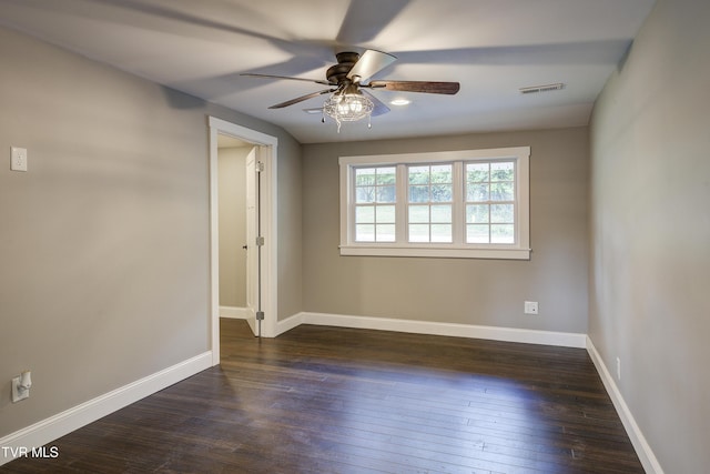 2 Longview Ln, Kingsport, TN 37660 - spare room with ceiling fan and dark wood-style flooring