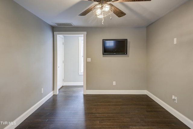 2 Longview Ln, Kingsport, TN 37660 - spare room with a ceiling fan and dark wood finished floors