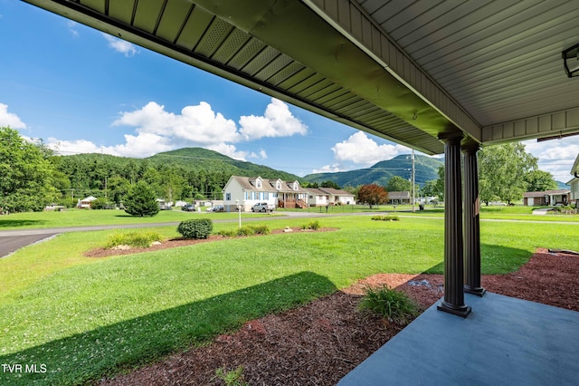 157 Spring St, Hampton, TN 37658 - view of grassy yard with a mountain view