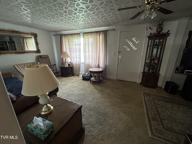 406 NE Mason Ave, Wise, VA 24293 - carpeted living room with ceiling fan