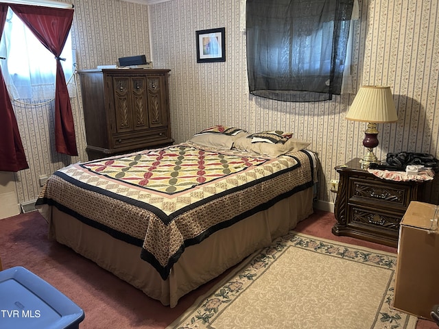 406 NE Mason Ave, Wise, VA 24293 - bedroom featuring wallpapered walls and carpet flooring