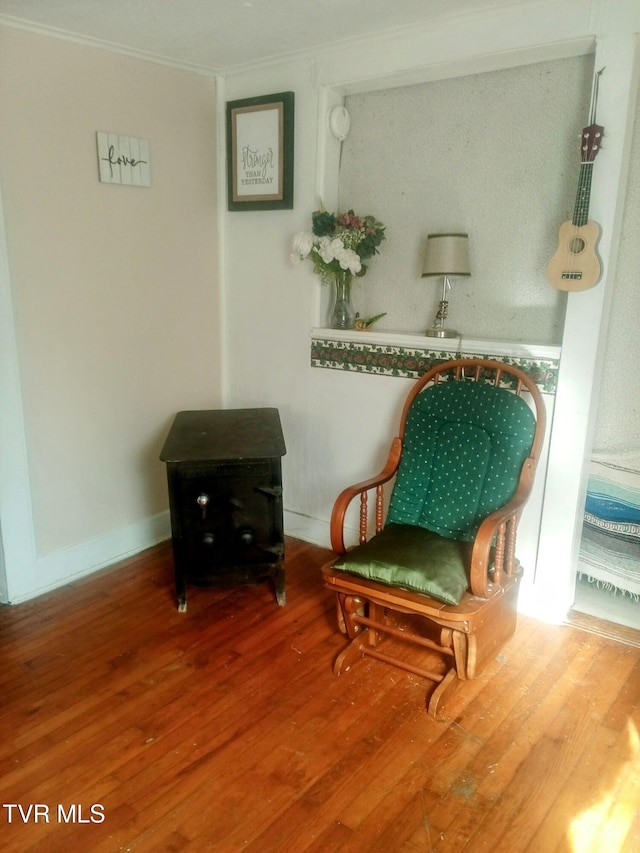 32222 Old Saltworks Rd, Meadowview, VA 24361 - sitting room featuring ornamental molding and wood finished floors