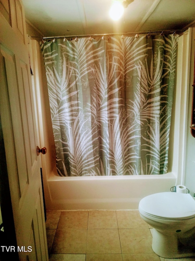 32222 Old Saltworks Rd, Meadowview, VA 24361 - full bathroom featuring shower / tub combo and tile patterned flooring