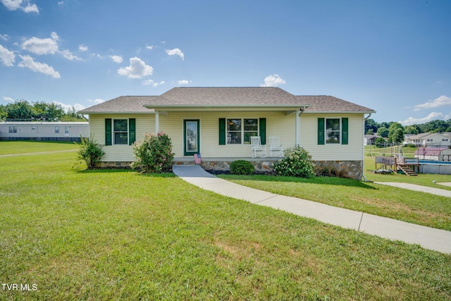 6215 Snapps Ferry Rd, Afton, TN 37616 - ranch-style home with a porch and a front yard