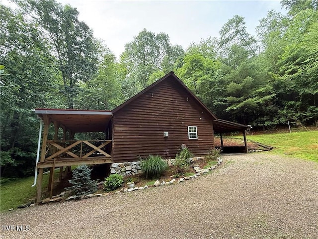 912 Hawkins Rd, Laurel Bloomery, TN 37680 - view of property exterior with gravel driveway