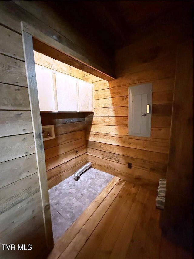 912 Hawkins Rd, Laurel Bloomery, TN 37680 - relaxing sauna / steam room with wooden walls and hardwood / wood-style floors