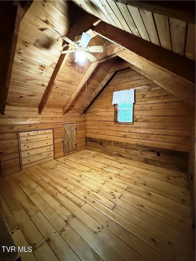 912 Hawkins Rd, Laurel Bloomery, TN 37680 - bonus room with wooden ceiling, wooden walls, hardwood / wood-style floors, and a ceiling fan