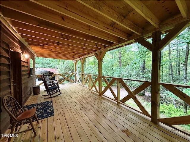 912 Hawkins Rd, Laurel Bloomery, TN 37680 - view of deck