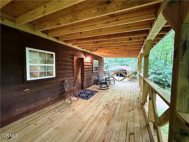 912 Hawkins Rd, Laurel Bloomery, TN 37680 - view of wooden deck