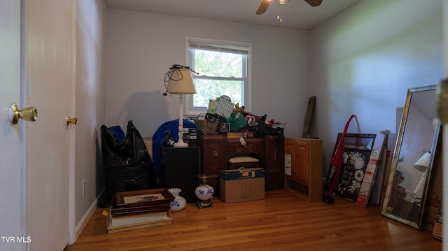 221 Timber Ridge Rd, Jonesborough, TN 37659 - miscellaneous room featuring ceiling fan and wood finished floors