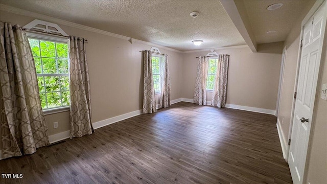 542 Sigman Hollow Rd, Bluff City, TN 37618 - spare room with wood finished floors, ornamental molding, and a textured ceiling
