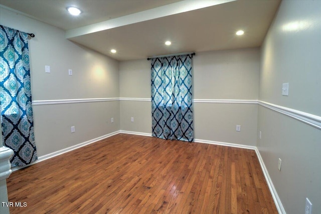 542 Sigman Hollow Rd, Bluff City, TN 37618 - spare room with wood finished floors and recessed lighting