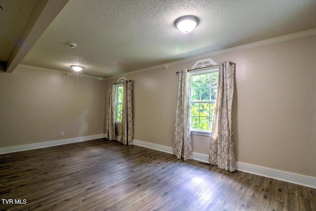 542 Sigman Hollow Rd, Bluff City, TN 37618 - empty room with a textured ceiling, crown molding, wood finished floors, and a smoke detector