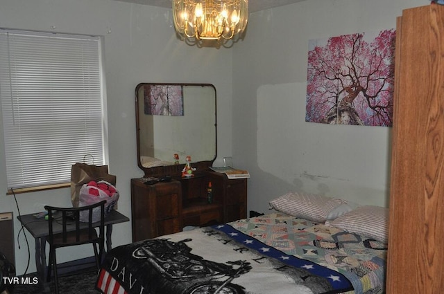 7125 Indian Creek Rd, Wise, VA 24293 - bedroom featuring a chandelier