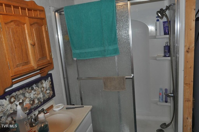7125 Indian Creek Rd, Wise, VA 24293 - bathroom with a stall shower and vanity