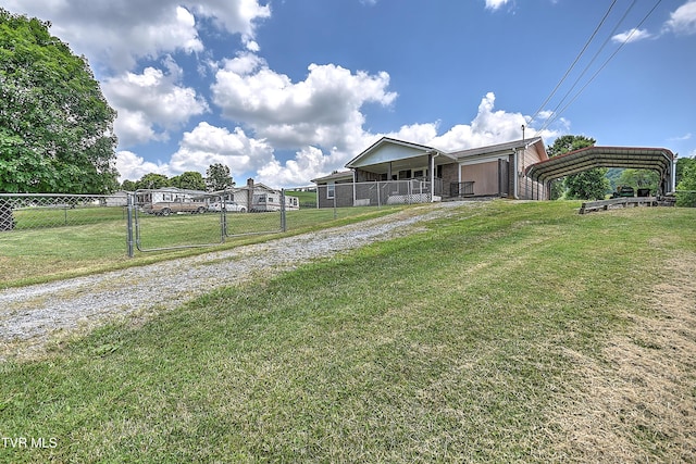 8822 Rich Valley Rd, Bristol, VA 24202 - view of yard featuring driveway and a carport