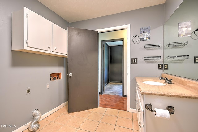 8822 Rich Valley Rd, Bristol, VA 24202 - bathroom with tile patterned floors and vanity