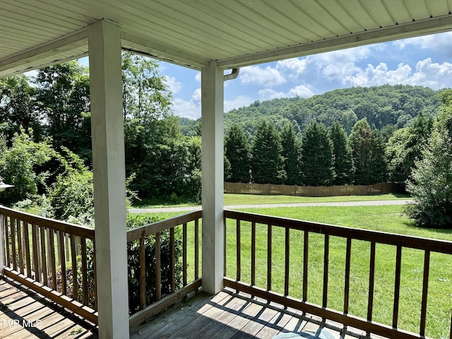 1277 Old Jonesboro Rd, Bristol, TN 37620 - wooden terrace featuring a view of trees