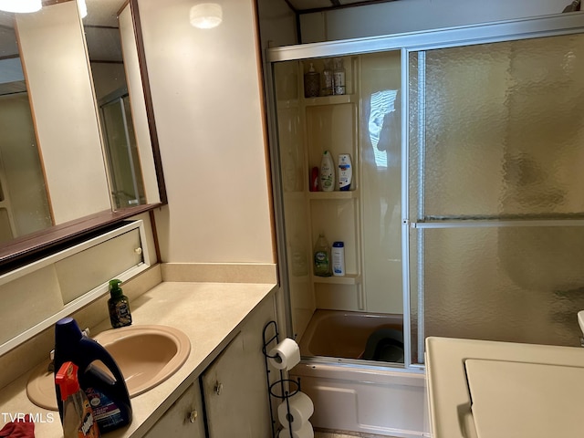 1277 Old Jonesboro Rd, Bristol, TN 37620 - bathroom with vanity and shower / bath combination with glass door