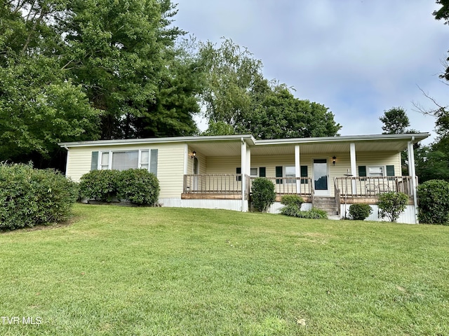 1277 Old Jonesboro Rd, Bristol, TN 37620 - view of front of property featuring a porch and a front lawn