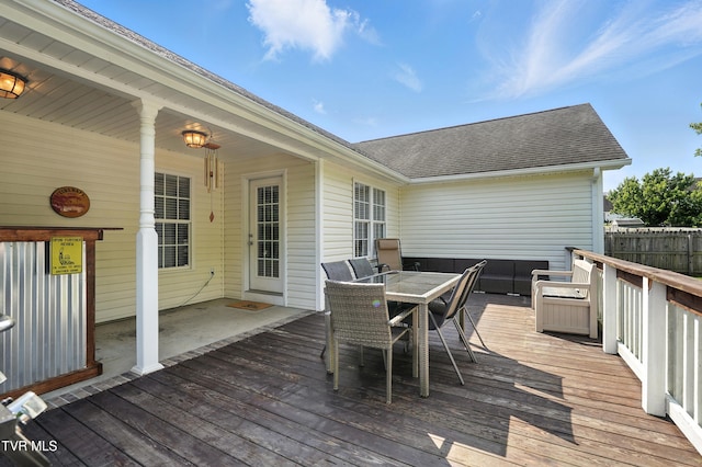 1014 Fox Meadow Cir, Bluff City, TN 37618 - deck with outdoor dining area