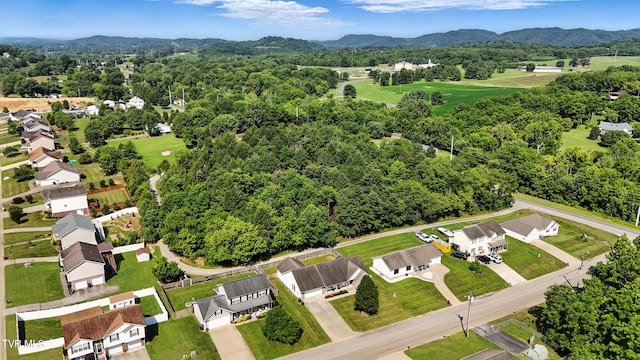 1014 Fox Meadow Cir, Bluff City, TN 37618 - aerial perspective of suburban area featuring mountains