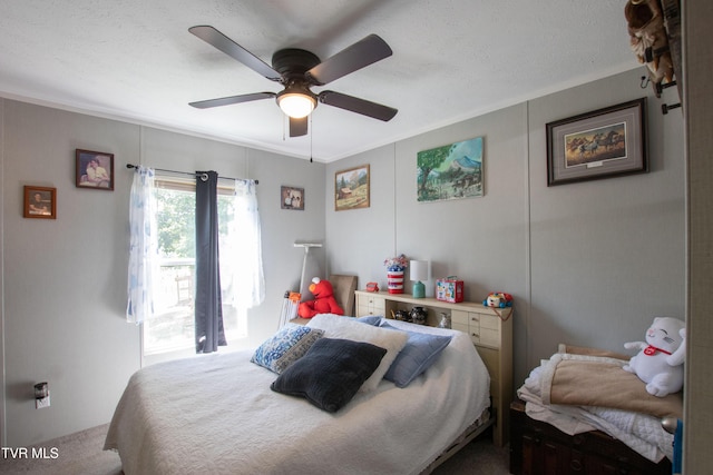 22720 Twin Oaks Rd, Abingdon, VA 24211 - carpeted bedroom with crown molding and ceiling fan