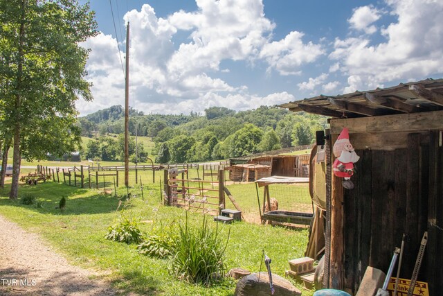 22720 Twin Oaks Rd, Abingdon, VA 24211 - view of yard featuring a view of rural / pastoral area, an outbuilding, and an exterior structure