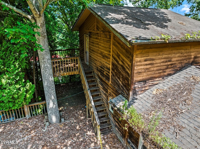 285 Vanover Ln, Jacksboro, TN 37757 - view of outdoor structure featuring stairway