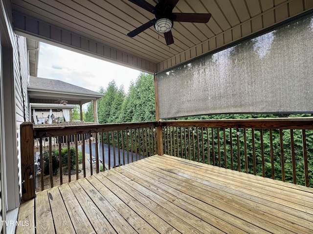 220 Cedar Creek Rd Unit 1, Johnson City, TN 37615 - wooden deck with a ceiling fan