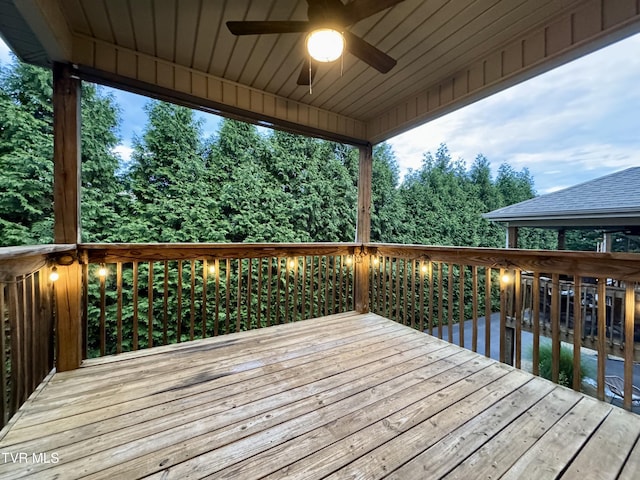 220 Cedar Creek Rd Unit 1, Johnson City, TN 37615 - wooden deck featuring ceiling fan