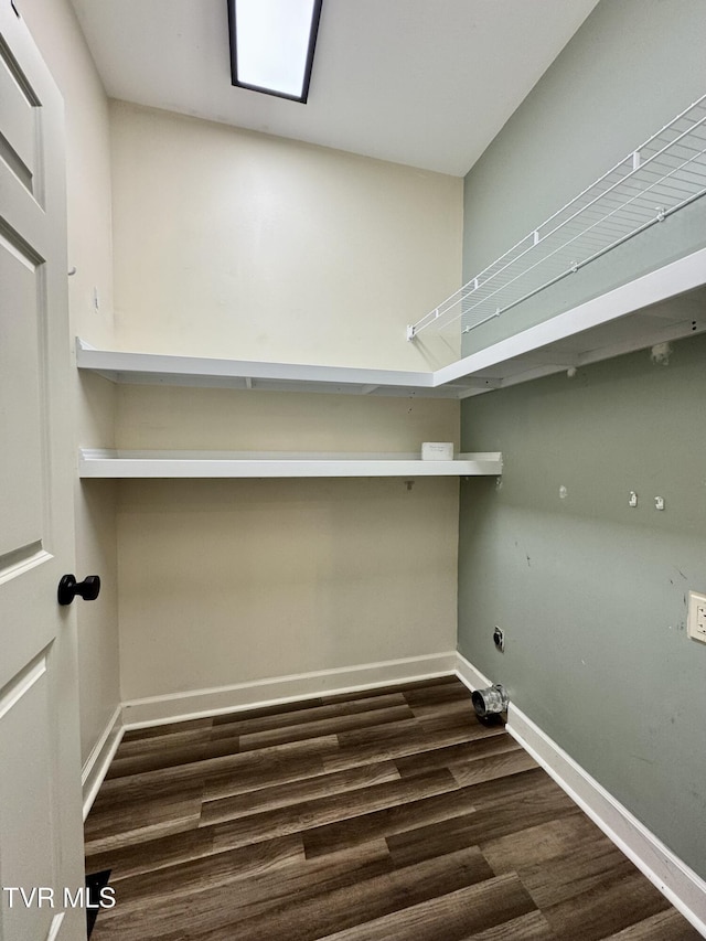 220 Cedar Creek Rd Unit 1, Johnson City, TN 37615 - laundry area featuring wood finished floors and baseboards