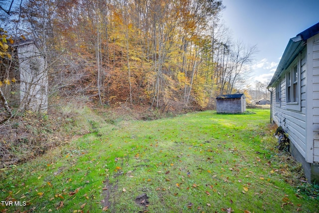 3961 Canton Rd, Blackwater, VA 24221 - view of green lawn with a storage shed