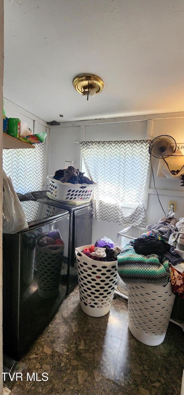 159 Millard St, Bristol, VA 24201 - laundry room featuring healthy amount of natural light and washer and dryer