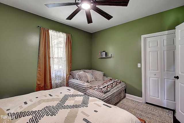 216 3rd St, Erwin, TN 37650 - bedroom featuring ceiling fan and baseboards