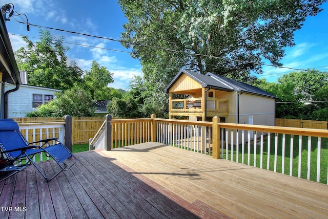 216 3rd St, Erwin, TN 37650 - view of wooden deck