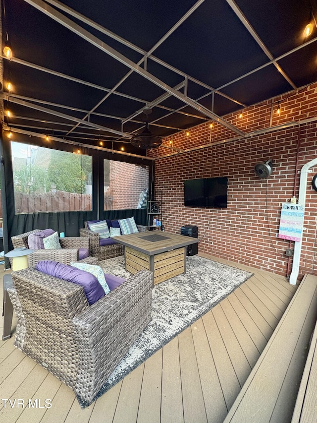 110 Galway Rd, Bristol, TN 37620 - deck with an outdoor living space