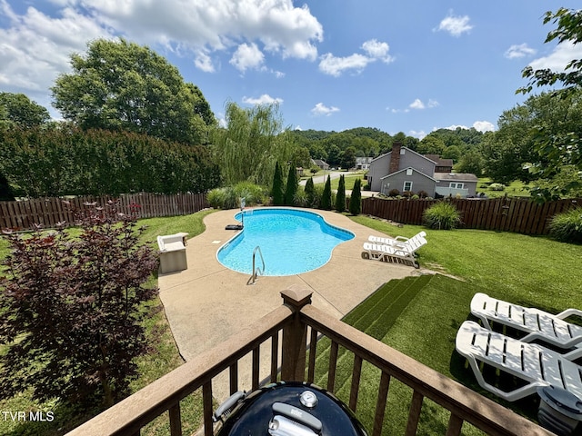 110 Galway Rd, Bristol, TN 37620 - view of swimming pool featuring a fenced backyard and a patio area