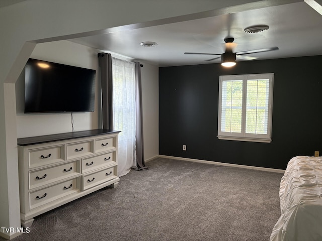 110 Galway Rd, Bristol, TN 37620 - bedroom featuring dark colored carpet, multiple windows, and a ceiling fan