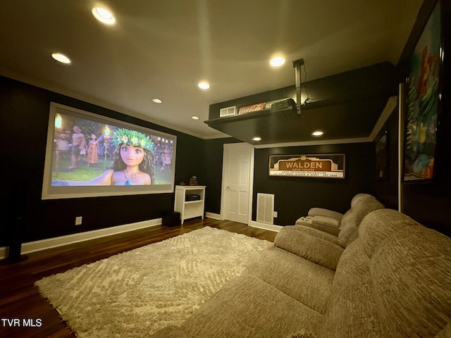110 Galway Rd, Bristol, TN 37620 - cinema room featuring wood finished floors and recessed lighting