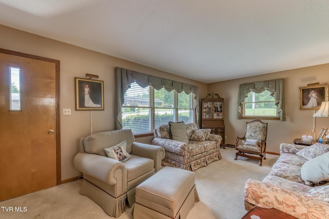 409 Brooklea Cir, Bluff City, TN 37618 - living area featuring light colored carpet and baseboards