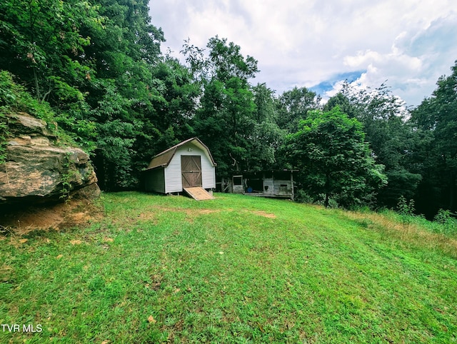 2005 Dc Caney Ridge Rd, Clintwood, VA 24228 - view of green lawn featuring a storage unit