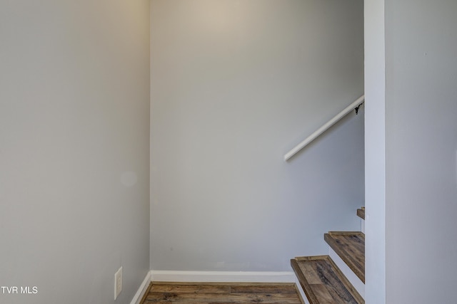 152 Gray Station Rd Unit 35, Gray, TN 37615 - stairway featuring baseboards and wood finished floors