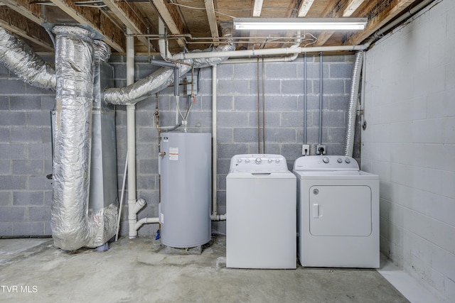 152 Gray Station Rd Unit 35, Gray, TN 37615 - laundry area with water heater and separate washer and dryer