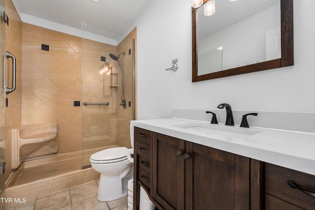 216 Mockingbird Pl, Jonesborough, TN 37659 - bathroom featuring a shower stall, vanity, and tile patterned floors