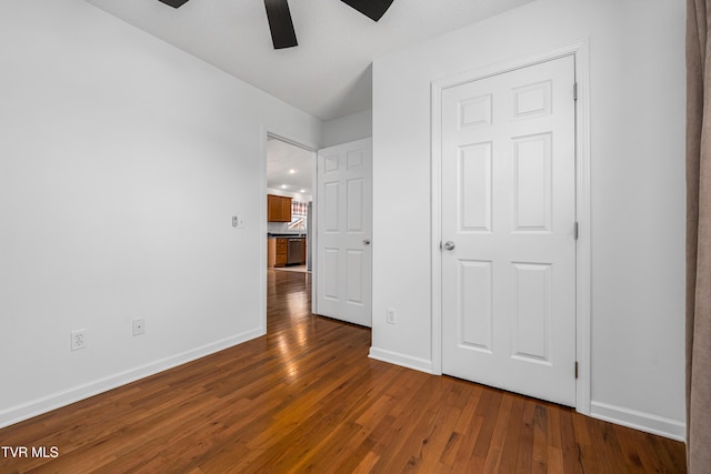 216 Mockingbird Pl, Jonesborough, TN 37659 - unfurnished bedroom with hardwood / wood-style floors and a ceiling fan