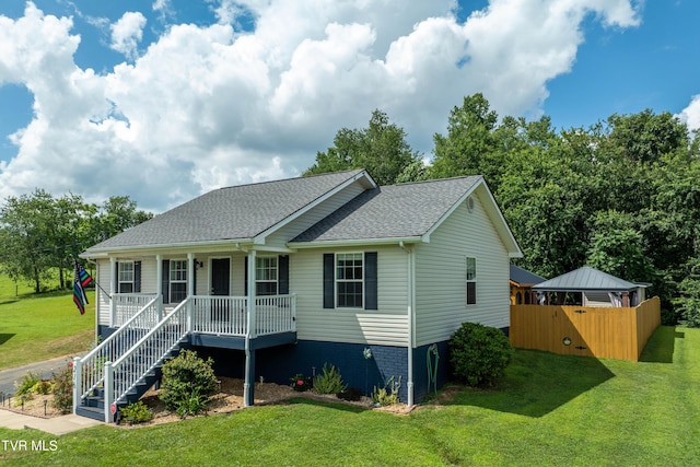 216 Mockingbird Pl, Jonesborough, TN 37659 - view of front facade featuring covered porch, roof with shingles, and stairway